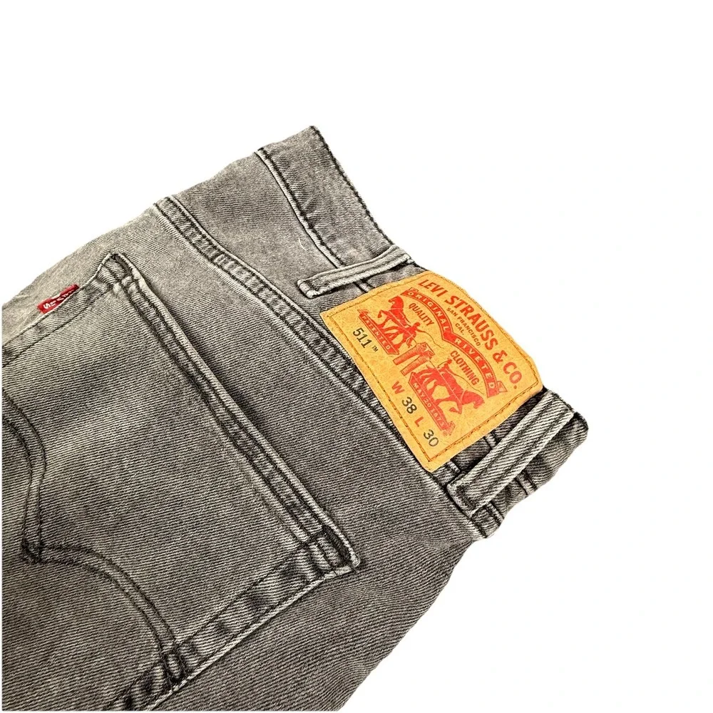 Levi's‎ 511 Jeans Men's 38x30 Denim Dark Wash Black